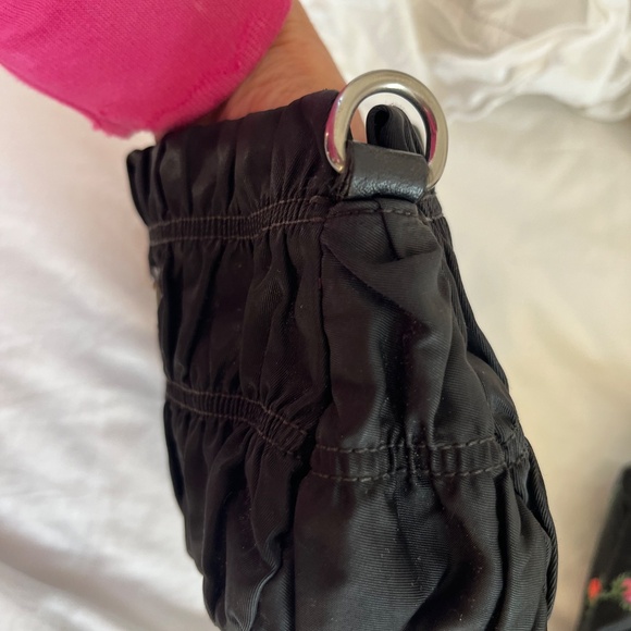 Prada Tessuto Gaufre Mini Bag - ruched- vintage and rare - Picture 6 of 8